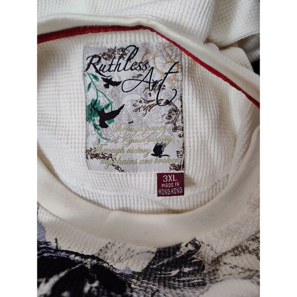 Ruthless Art Thermal Y2K Long Sleeve Shirt 3XL - Picture 4 of 5